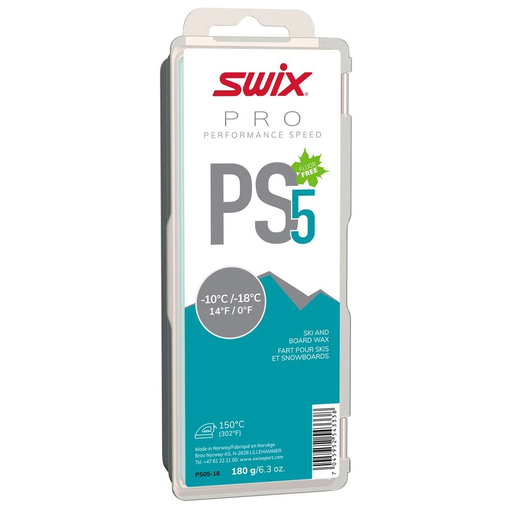 Waxing Swix PS5 Turquoise -10°C/-18°C 180g