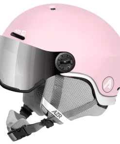 Helmet W/ Visor AZR Nevada Visor Mate Rose Pale Gris Miroir