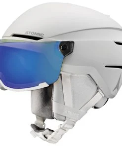 Helmet W/ Visor Atomic Savor Visor Stereo White Heather Blue Stereo