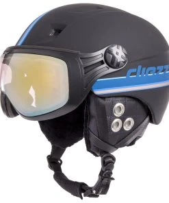 Helmet W/ Visor Diezz Glide Ventury Black Blue Activlux ML Gold Cat 1-3
