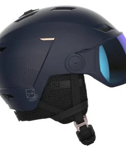 Helmet W/ Visor Salomon Icon Lt Visor Wisteria Navy Multilayer Mid Blue