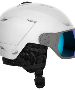 Helmet W/ Visor Salomon Icon Lt Visor White Multilayer Mid Blue