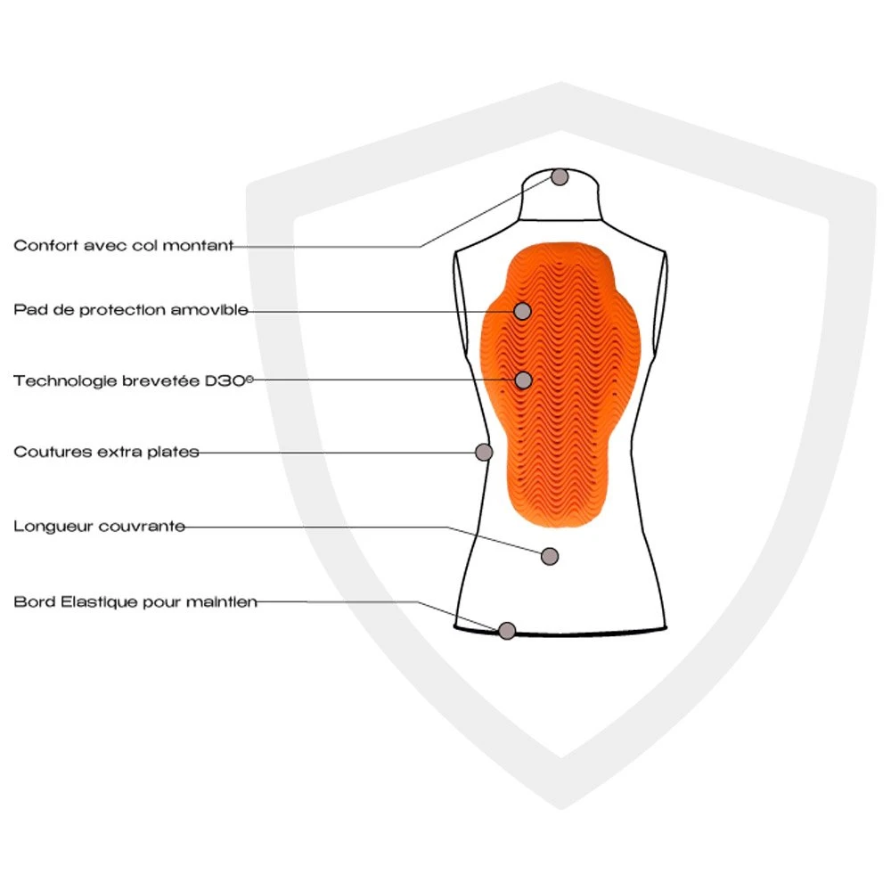 Back Protection L'Armure Française Ichi Junior Orange Visibility - Image 3