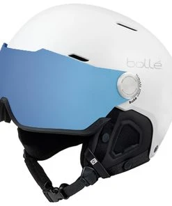 Helmet W/ Visor Bolle Edge Visor White Matte Photochromic Blue Mirror