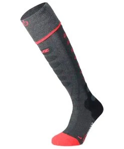 Foot Heating Lenz Heat Sock 5.1 Toe Cap Regular Fit Anthracite Rouge